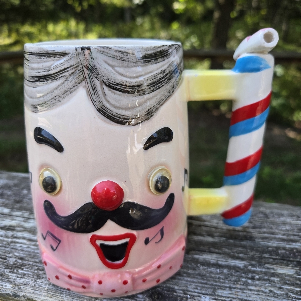 Napco Vintage Beer Stein With Whistle Googly Eyes